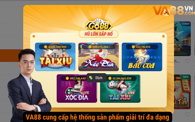 VA88 cung cấp hệ thống sản phẩm giải trí đa dạng